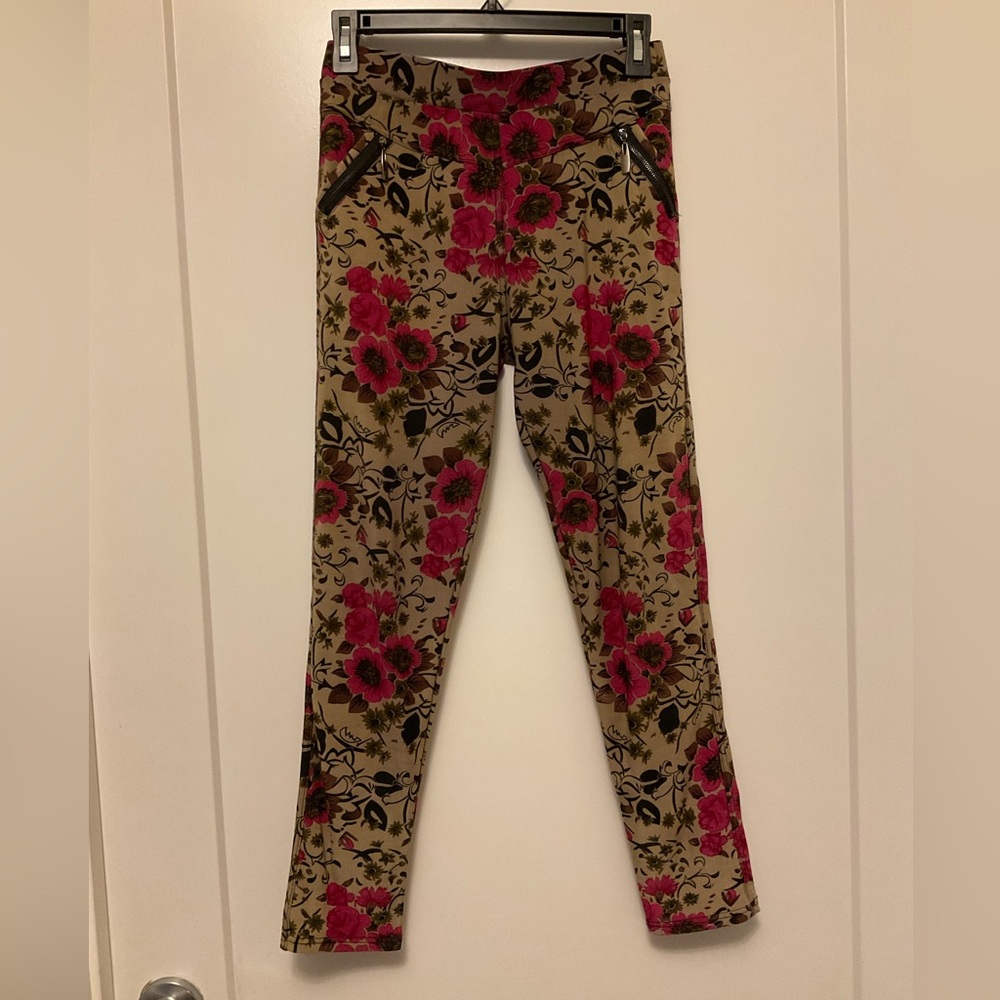 Womens Coco+Carmen Stretchy Leggings Pants Sz S/M Skinny Mid Rise Tan Pink Black